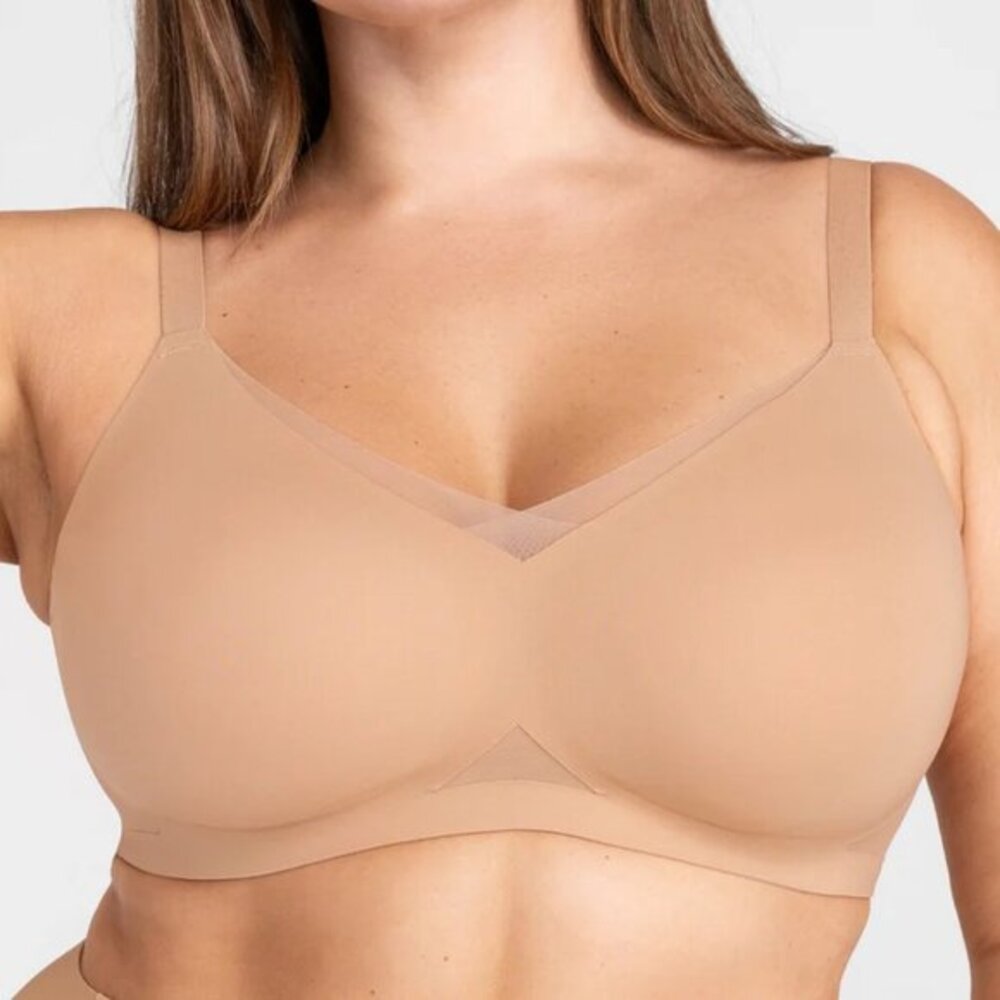 Honeylove Women's 2X Wireless Nude Comfy‎ Support Adjustable Straps Everyday Bra